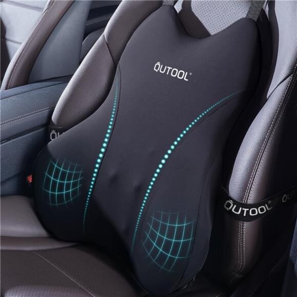 Lumbar Support Pillow for Car/Office Chair,Memory Foam Back Cushion for Car Seat - Picture 1 of 8